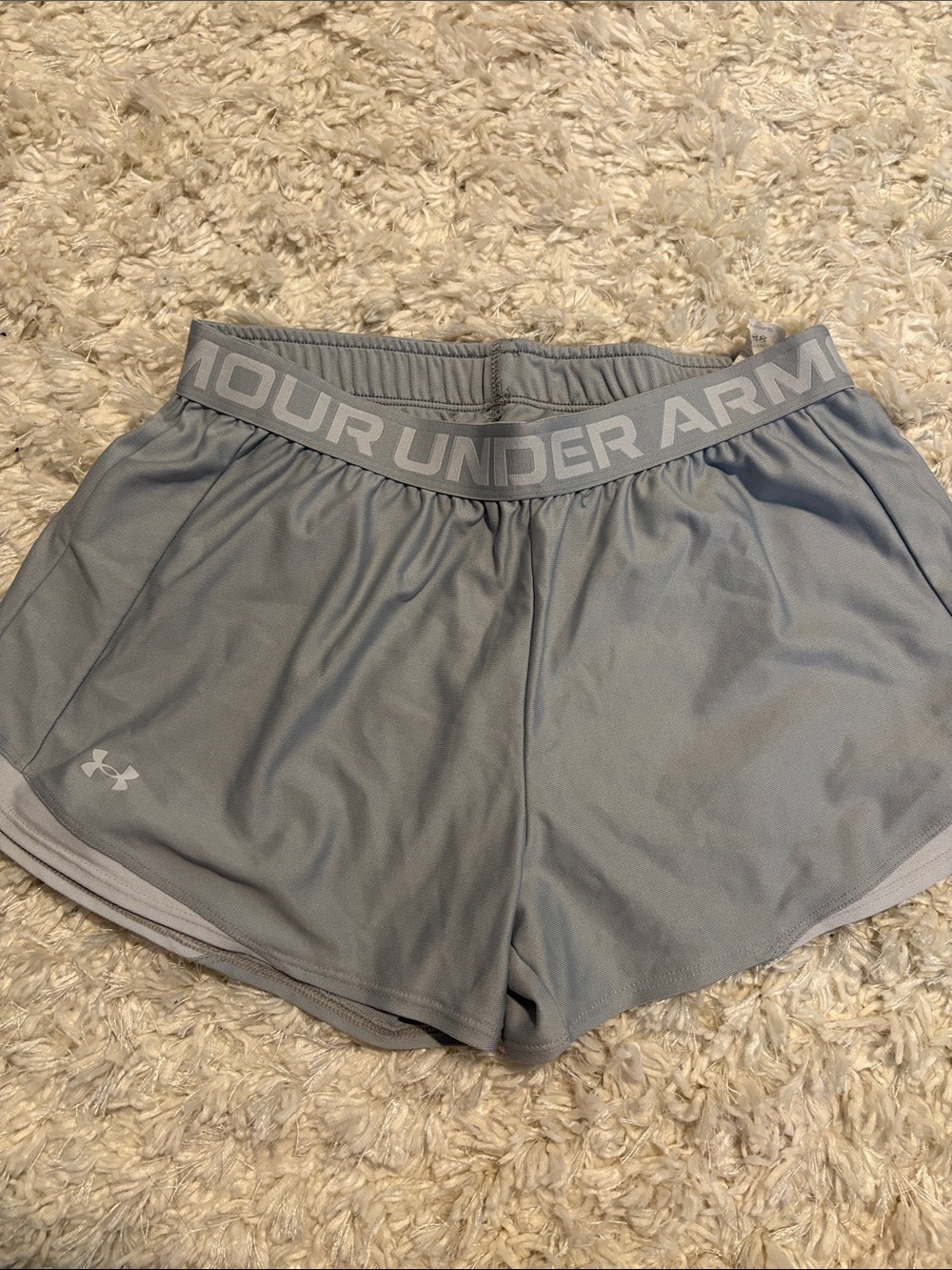 Under Armour Light Gray Performance Running Shorts